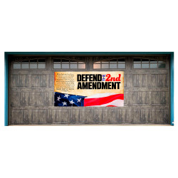 Defend The 2nd Amendment Magnetic 42" x 84" Garage Banner For Steel Garage Doors