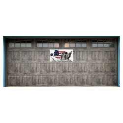 Pray for America US Flag Map 21" x 40" Magnetic Garage Banner For Steel Garage Doors