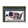 Pray for America US Flag Map  42" x 78" Magnetic Garage Banner For Steel Garage Doors