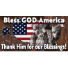 Bless GOD America US Flag Map 21" x 40" Magnetic Garage Banner For Steel Garage Doors