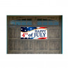 Happy 4th of July 21" x 47" Magnetic Garage Banner For Steel Garage Doors