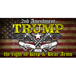 Trump 2nd Amendment 21" x 40" Magnetic Garage Banner For Steel Garage Doors