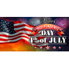 Happy 4th of July (Fireworks) 42" x 84" Garage Banner For Steel Garage Doors