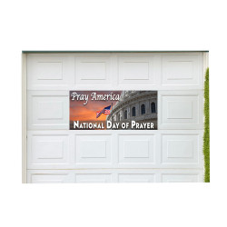 National Day of Prayer  21" x 47" Magnetic Garage Banner For Steel Garage Doors