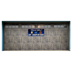 Thank You First Responders 21" x 47" Magnetic Garage Banner For Steel Garage Doors
