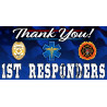 Thank You First Responders 42" x 84" Magnetic Garage Banner For Steel Garage Doors