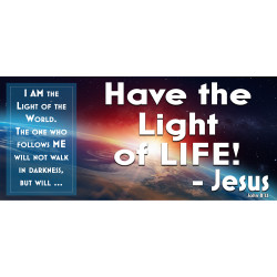 I AM the Light of the World (John 8:12) 21" x 47" Magnetic Garage Banner For Steel Garage Doors