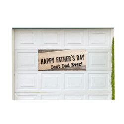 Happy Father's Day 21" x 47" Magnetic Garage Banner For Steel Garage Doors