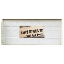 Happy Father's Day 42" x 84" Magnetic Garage Banner For Steel Garage Doors