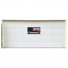 Thin Blue Red Line (Home of the Brave) Vintage Wood Look 21" x 40" Magnetic Garage Banner For Steel Garage Doors