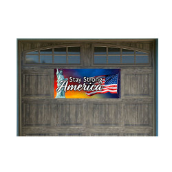 Stay Strong America 21" x 47" Magnetic Garage Banner For Steel Garage Doors
