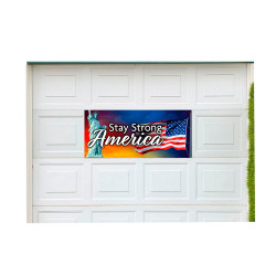 Stay Strong America 21" x 47" Magnetic Garage Banner For Steel Garage Doors