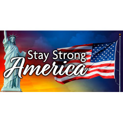 Stay Strong America 42" x 84" Magnetic Garage Banner For Steel Garage Doors