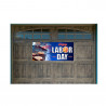 Happy Labor Day 21" x 47" Magnetic Garage Banner For Steel Garage Doors