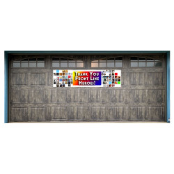 Vista Products Thank You Front Line Heroes 21" x 84" Garage Banner for Steel Garage Doors (Made in The USA)