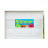Happy Summer 21" x 47" Magnetic Garage Banner For Steel Garage Doors