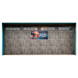 Happy Flag Day 21" x 47" Magnetic Garage Banner For Steel Garage Doors