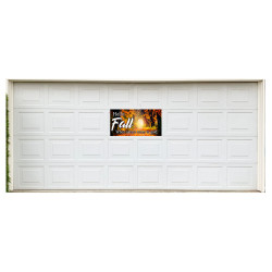Hello Fall 21" x 47" Magnetic Garage Banner For Steel Garage Doors