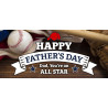 Happy Fathers Day (All Star) 21" x 47" Magnetic Garage Banner For Steel Garage Doors