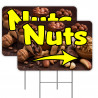 Nuts (Arrow) Yard Sign 16" x 24" - Double-Sided Print, with Metal Stakes Made in The USA 841098108649
