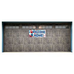 Welcome Home! Balloons 21" x 47" Magnetic Garage Banner For Steel Garage Doors