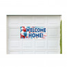 Welcome Home! Balloons 21" x 47" Magnetic Garage Banner For Steel Garage Doors