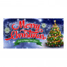 Merry Christmas 42" x 84" Magnetic Garage Banner For Steel Garage Doors