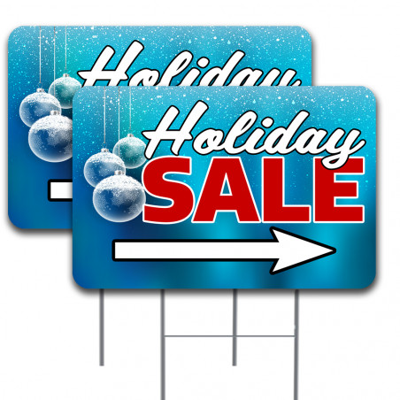 Holiday Sale Arrow 2 Pack Double-Sided Yard Signs (Made In Texas)