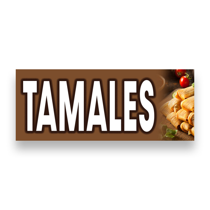 TAMALES Vinyl Banner with Optional Sizes (Made in the USA)