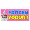 Frozen Yogurt Vinyl Banner with Optional Sizes (Made in the USA)