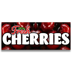 Fresh Cherries Vinyl Banner with Optional Sizes (Made in the USA)