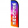 Welcome Premium Windless  Feather Flag Bundle (Complete Kit) OR Optional Replacement Flag Only