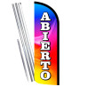 ABIERTO Premium Windless Feather Flag Bundle (Complete Kit) OR Optional Replacement Flag Only