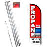 PROPANE Premium Windless  Feather Flag Bundle (Complete Kit) OR Optional Replacement Flag Only