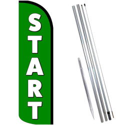 START Windless Feather Flag Bundle (Complete Kit) OR Optional Replacement Flag Only
