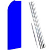 Solid BLUE Flutter Feather Flag Bundle (Complete Kit) OR Optional Replacement Flag Only