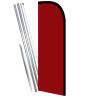 BURGUNDY Premium Windless Feather Flag Bundle (Complete Kit) OR Optional Replacement Flag Only