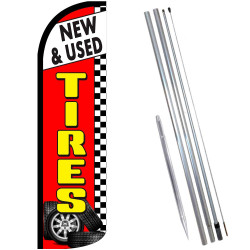 thumbnail image 2 of Complete Tires Sale Flutter Flag Banner Kit - Extra Wide Feather Swooper With Hardware 2 of 3