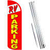 RV PARKING Windless Feather Flag Bundle (Complete Kit) OR Optional Replacement Flag Only
