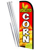 Roasted Corn Premium Windless  Feather Flag Bundle (Complete Kit) OR Optional Replacement Flag Only
