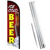 Ice Cold BEER Premium Windless  Feather Flag Bundle (Complete Kit) OR Optional Replacement Flag Only