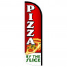Pizza By The Slice Windless Feather Flag Bundle (Complete Kit) OR Optional Replacement Flag Only