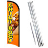Chili Dogs Premium Windless  Feather Flag Bundle (Complete Kit) OR Optional Replacement Flag Only
