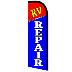 RV Repair Premium Windless  Feather Flag Bundle (Complete Kit) OR Optional Replacement Flag Only