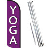 YOGA (Purple/White) Windless Feather Flag Bundle (Complete Kit) OR Optional Replacement Flag Only