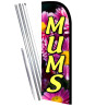 MUMS (Chrysanthemums) Premium Windless  Feather Flag Bundle (Complete Kit) OR Optional Replacement Flag Only