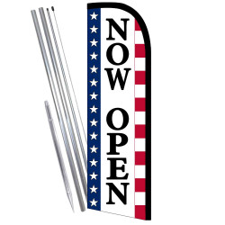 Stars Stripes wz INCOME TAX Windless Swooper Flag 15' KIT Feather Sign 