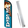 Ice Cream (Teal) Windless Feather Flag Bundle (Complete Kit) OR Optional Replacement Flag Only
