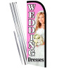 Wedding Dresses Premium Windless  Feather Flag Bundle (Complete Kit) OR Optional Replacement Flag Only
