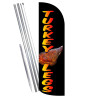 Turkey Legs Premium Windless  Feather Flag Bundle (Complete Kit) OR Optional Replacement Flag Only